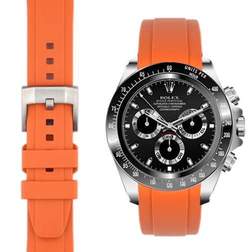 Orange Rubber / Silver Buckle / Standard