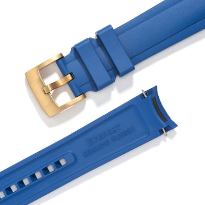 Blue Rubber / Gold Buckle / Standard