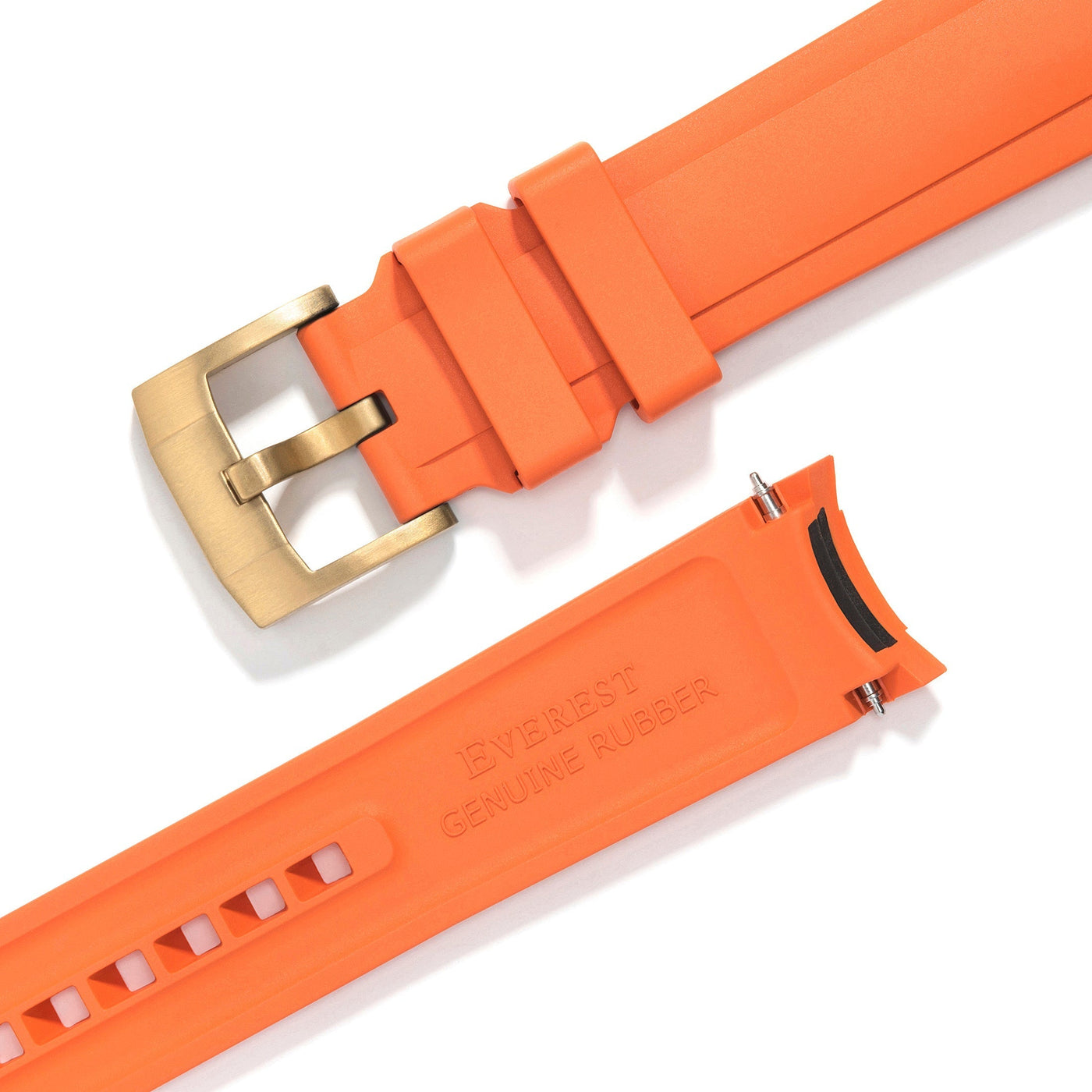 Orange Rubber / Gold Buckle