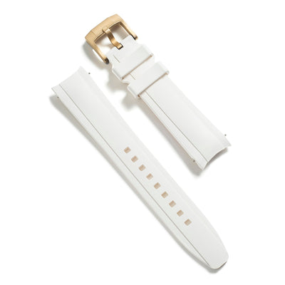 White Rubber / Gold Buckle / Short