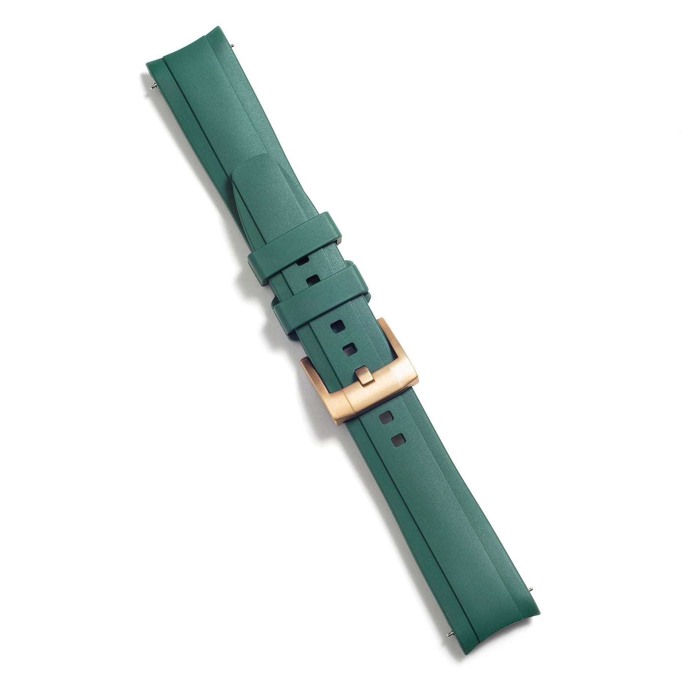 Green Rubber / Gold Buckle / Standard