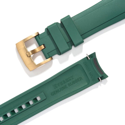 Green Rubber / Gold Buckle / Standard