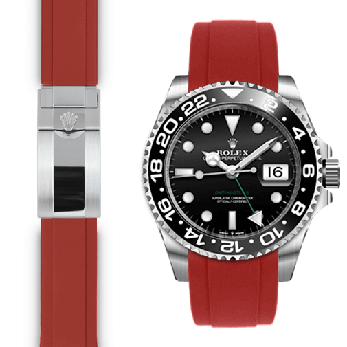 Rolex GMT red rubber watch strap