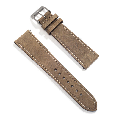 Bracelet de Montre Universel en Cuir Taupe