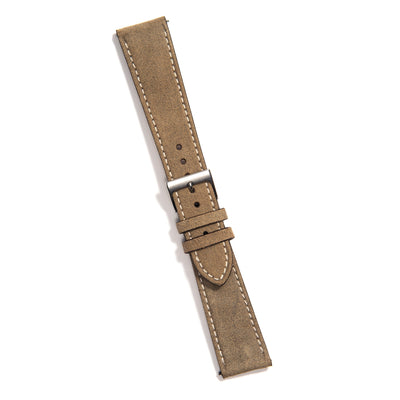 Bracelet de Montre Universel en Cuir Taupe