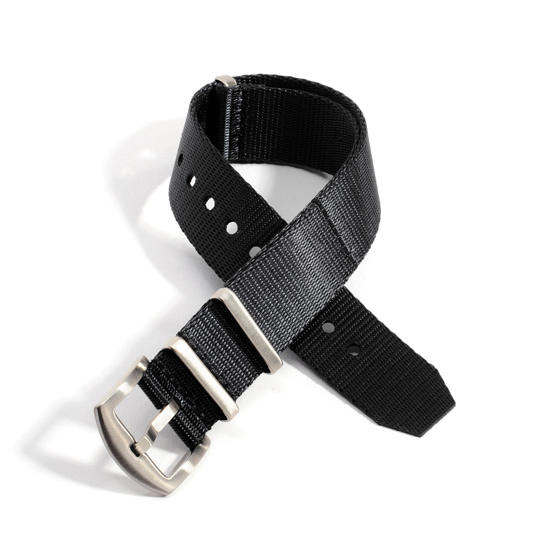 Bracelet de montre en nylon noir Everest