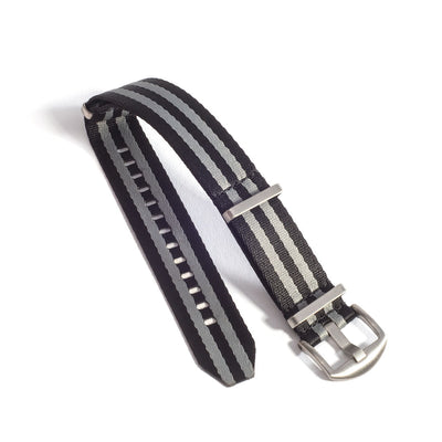 Bracelet de montre en nylon Everest Black & Grey Bond