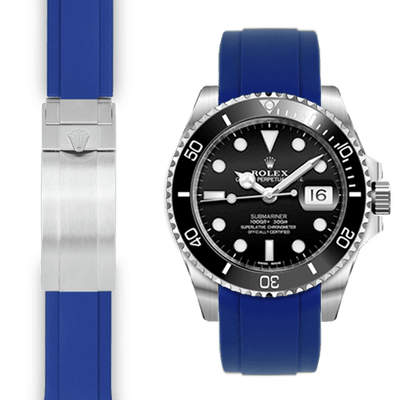 Rolex Submariner blue rubber watch strap