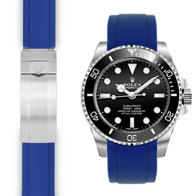 Rolex Submariner blue rubber watch strap