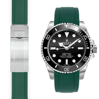 Rolex Submariner green rubber watch strap