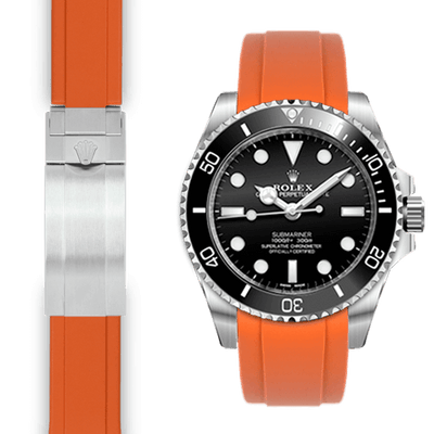 Rolex Submariner orange rubber watch strap