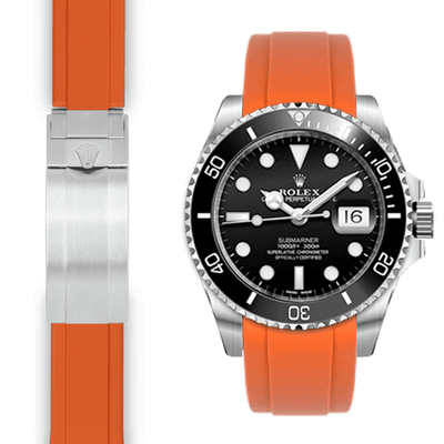 Rolex Submariner orange rubber watch strap