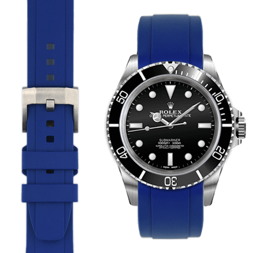 Bracelet caoutchouc Curved End pour Rolex Submariner No-Date avec boucle ardillon