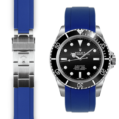 Rolex Submariner blue rubber watch strap