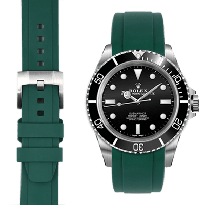 Bracelet caoutchouc Curved End pour Rolex Submariner No-Date avec boucle ardillon