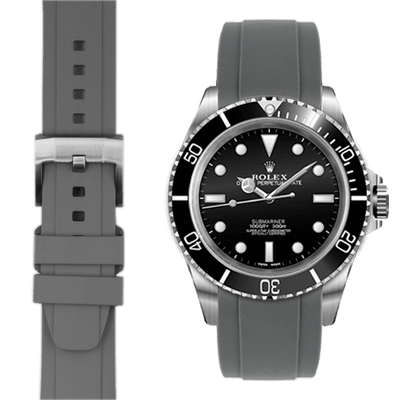 Bracelet caoutchouc Curved End pour Rolex Submariner No-Date avec boucle ardillon