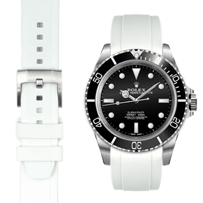 Bracelet caoutchouc Curved End pour Rolex Submariner No-Date avec boucle ardillon