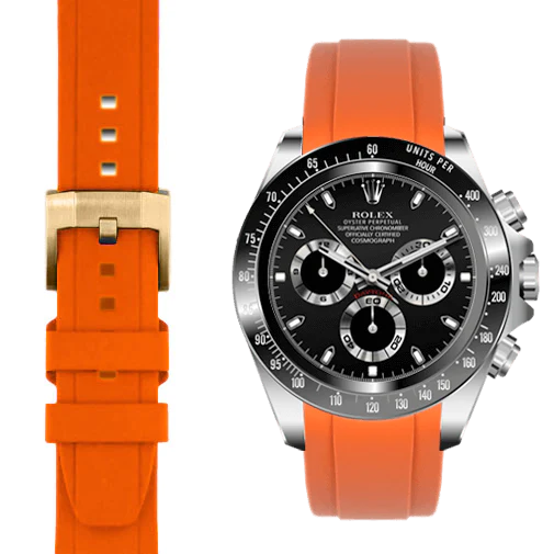 Orange Rubber / Gold Buckle / Standard