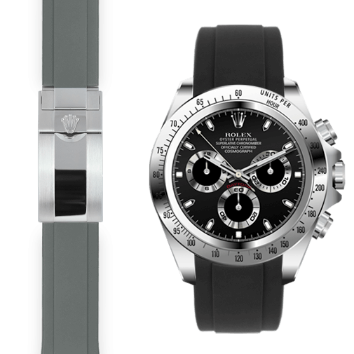 Rolex Daytona rubber deployant watch strap