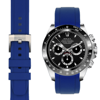 Blue Rubber / Silver Buckle / Standard
