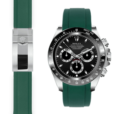 Rolex Daytona green rubber deployant watch band