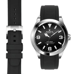 Black Rubber / Silver Buckle / Standard