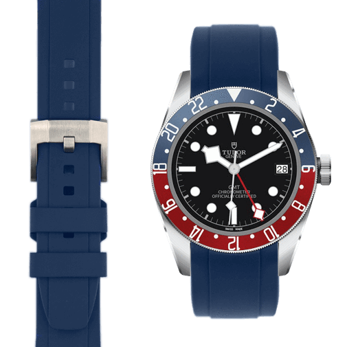 Tudor GMT Blue rubber watch strap