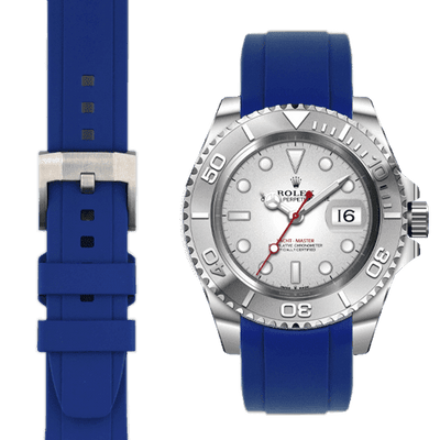 Blue Rubber / Silver Buckle / Standard