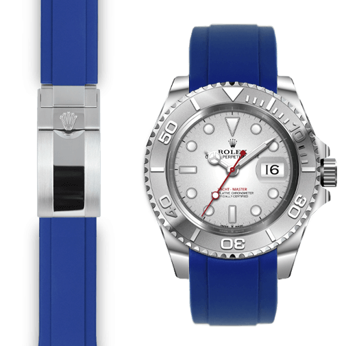 Rolex Yacht Master Blue rubber deployant watch strap