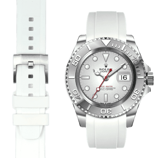 White Rubber / Silver Buckle / Standard