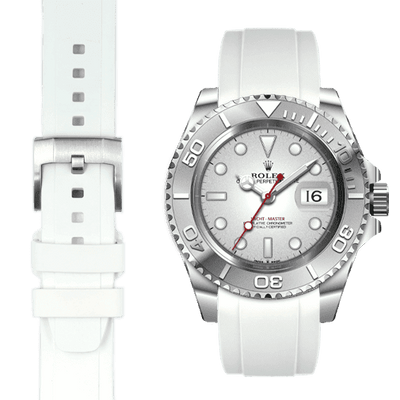 White Rubber / Silver Buckle / Standard